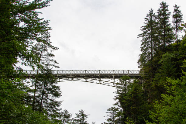 Schwangau, Germany, July 27, 2021. Neuschwanstein Castle Bridge. Ideal bridge to take photos of the castle.