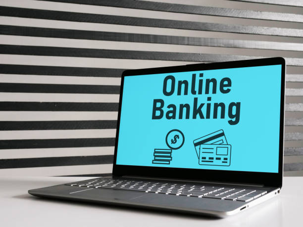 istock Online banking and payments are shown using the text 1406563666