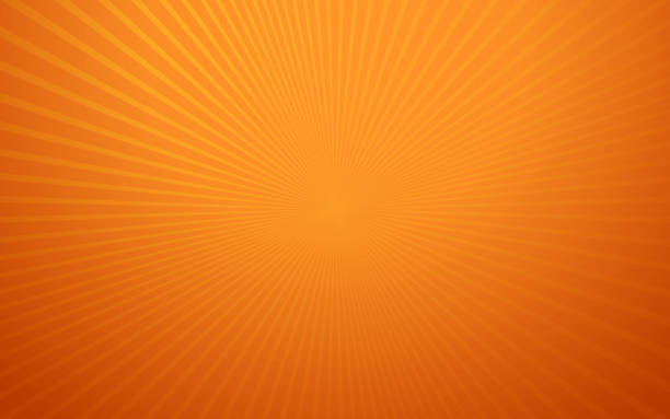 Orange Burst Background Pattern Orange lines out explosion blast swirl abstract background design. orange background stock illustrations