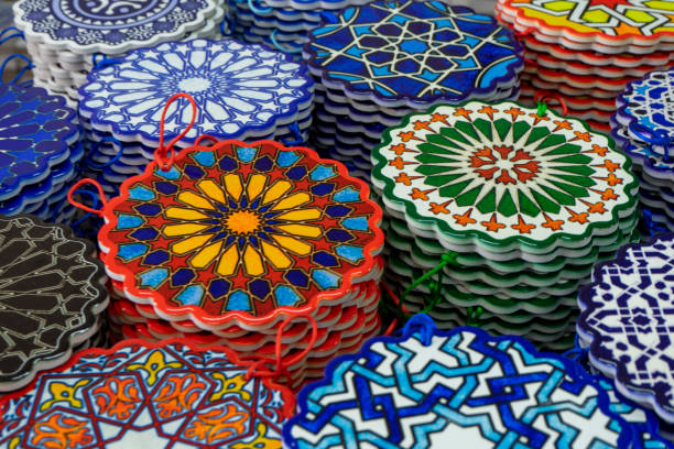 istock MULTICOLOURED DECORATIVE TILES IN PUEBLO DE ANDALUCIA 1406566907