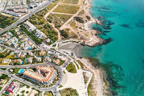istock Playa de Cala Mosca seaside, aerial shot. Spain 1406568995