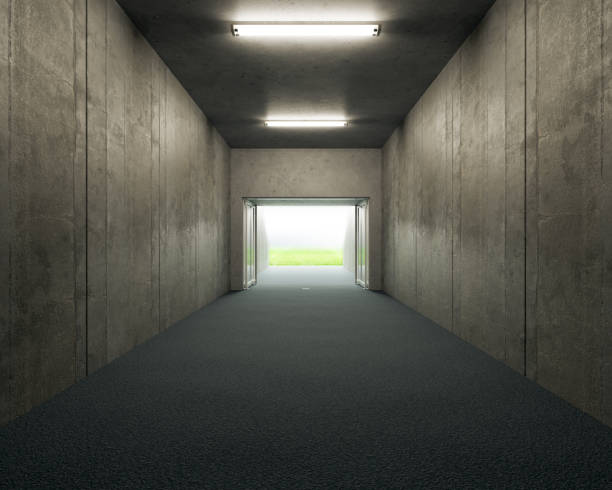 wejście do tunelu stadionu sportowego - wall corridor tunnel glass zdjęcia i obrazy z banku zdjęć