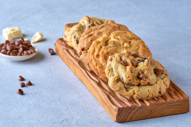 istock Cookies with dark and white chocolate . Closeup 1406578679