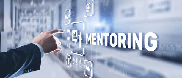 Mentoring Motivation Coaching Career Business Technology concept stock photo