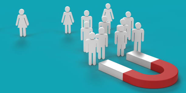 istock Magnet attracts mainly male stick figures 1406580347