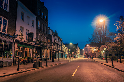 Night scene of Cambridge, UK