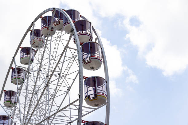 istock Ferry wheels against sky background with copy space 1406585487