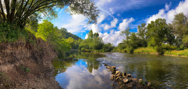 river in sancerre in cher in bourgogne
