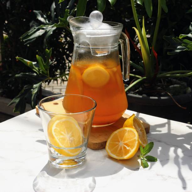 istock Honey lemon or lemon tea drink. Healthy and nutritious drink. 1406593469