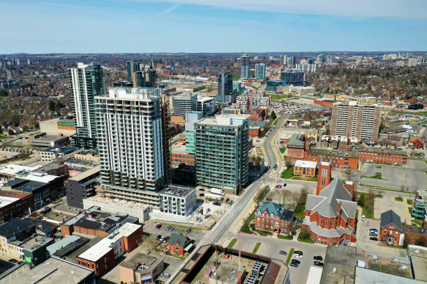 istock Aerial view of Kitchener, Ontario, Canada in spring 1406597832