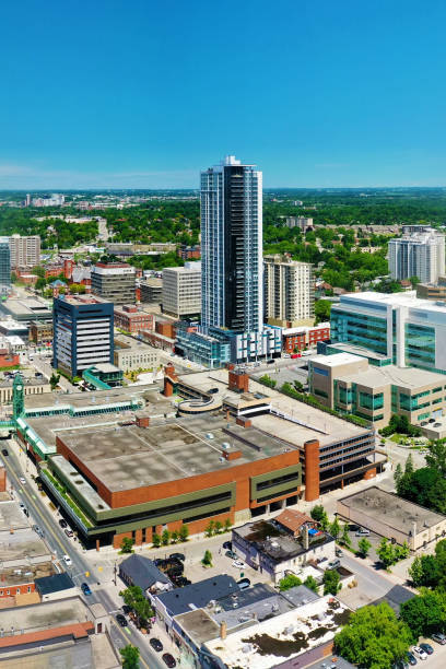istock Aerial vertical of Kitchener, Ontario, Canada in spring 1406597847