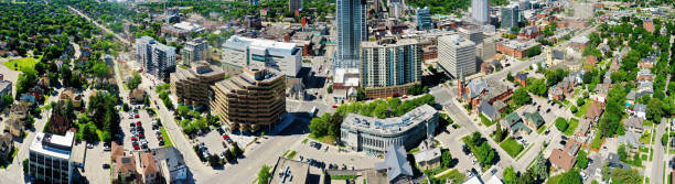 istock Aerial panorama view of Kitchener, Ontario, Canada in spring 1406597871