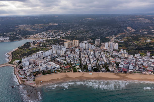 istock aerial view of landscape at sunset 1406601607
