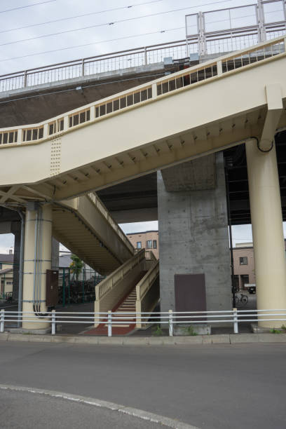 istock Stairs descending from the overpass 1406602975