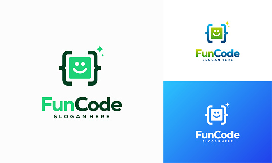 Fun Code Pics Fun Code Symbol Designs Konzeptvektor Coding Programmer Symbolvorlage ...