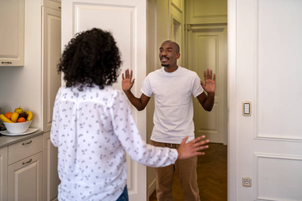 istock Afro couple arguing at home 1406605310