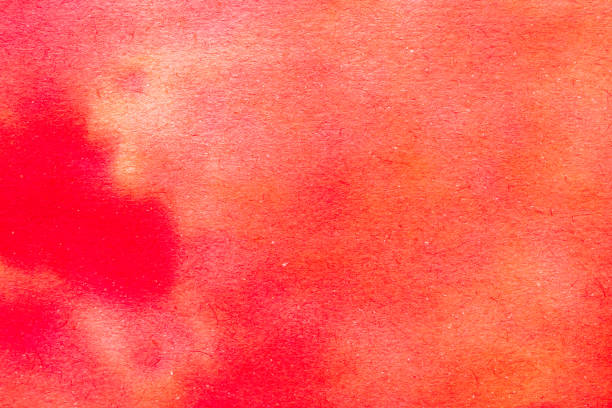 istock Abstract red watercolor paint paper background texture 1406605449