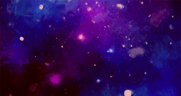 istock Vector cosmic illustration. Beautiful colorful space background. Watercolor Cosmos 1406605474