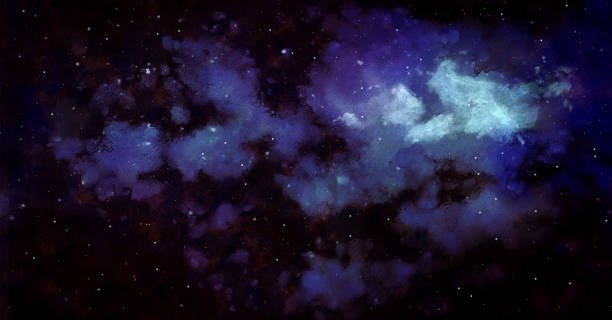 istock Cosmic illustration. Beautiful colorful space background. Watercolor Cosmos 1406607261