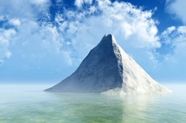 istock Single rock in calm sea 1406610071