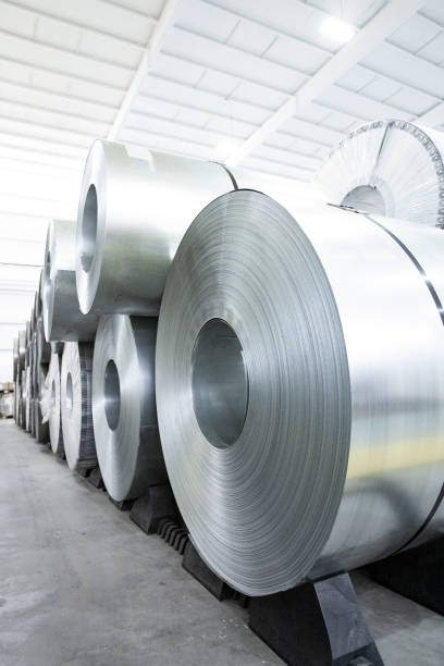 Rolled Steel Sheets stock photo