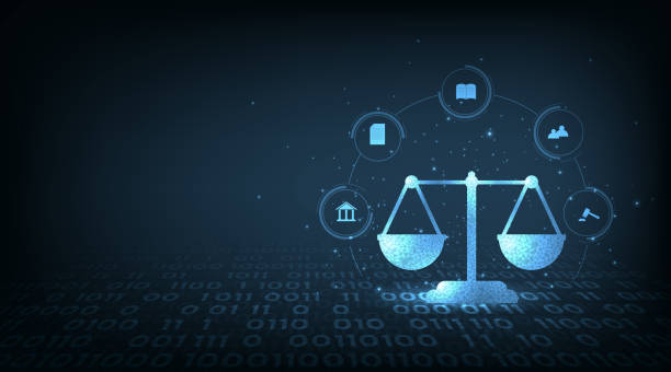 illustrations, cliparts, dessins animés et icônes de concept de droit de l’internet. - lawyer justice legal system law