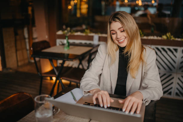 istock young woman working in a cafe 1406617472