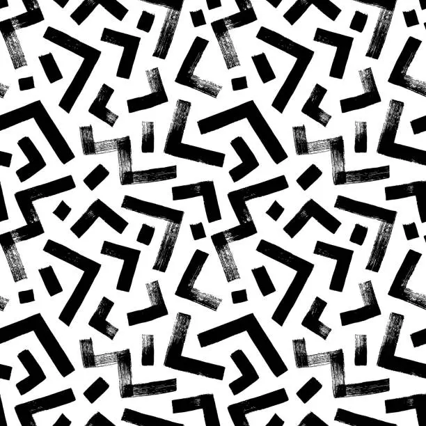 Vector illustration of Zigzag and triangle vector seamless pattern.