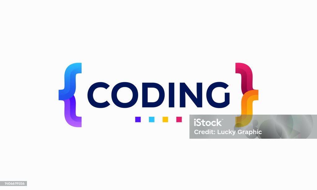 Colorful Coding Designs Template Modern Code For Programmer Stock ...