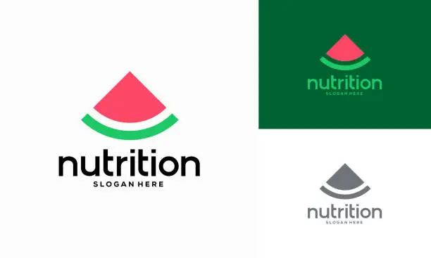 Vector illustration of Fruit Nutrition  Design Nature Organic. Fresh Watermelon Fruit  Icon