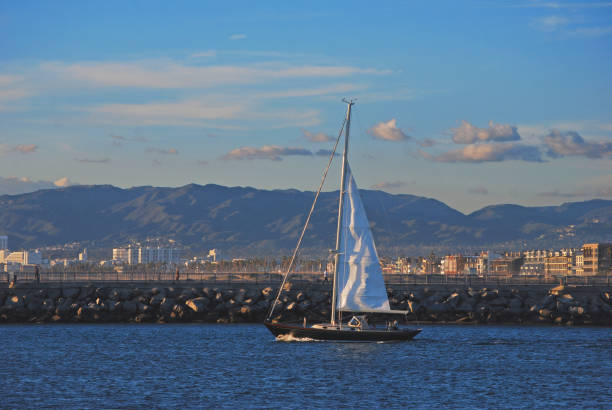 istock Sailboat Leaving Marina Del Rey, California 1406624713