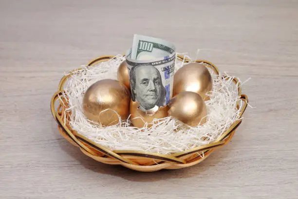 Photo of Golden eggs and dollars