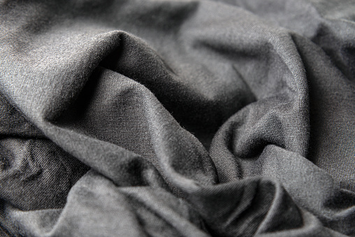 Close up textile texture of black clothing wallpaper