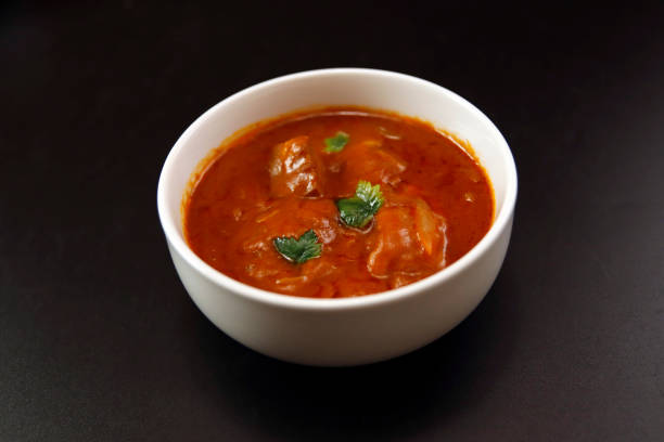 istock Indian chicken curry roux like tomato soup on the table 1406635160