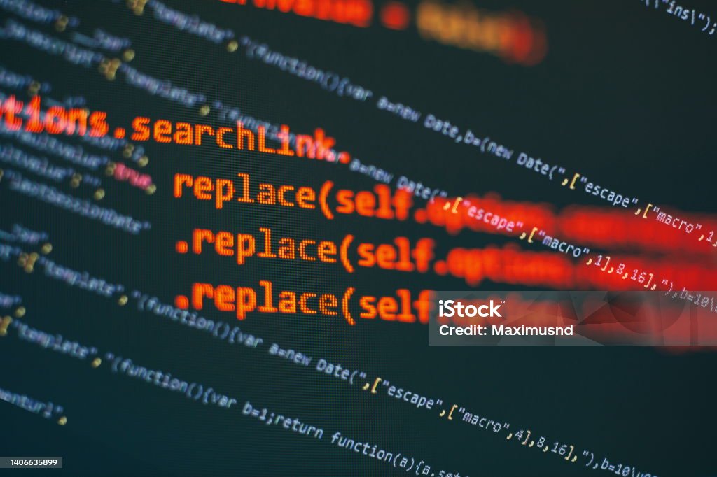 Programming Code Screen Of Software Developer Software Programming Work ...