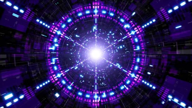 istock Glowing Futuristic Technology Concept Tunnel 1406642788