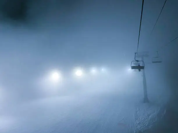 Photo of Fog on the ski slope