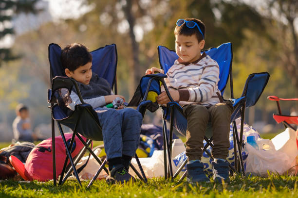 istock Two little boyfriends at the campsite 1406658357