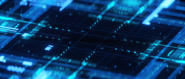 istock 3D rendering of cyberpunk AI. Circuit board. Technology background. Central Computer Processors CPU and GPU concept. Motherboard digital chip. Tech science background. 1406658799