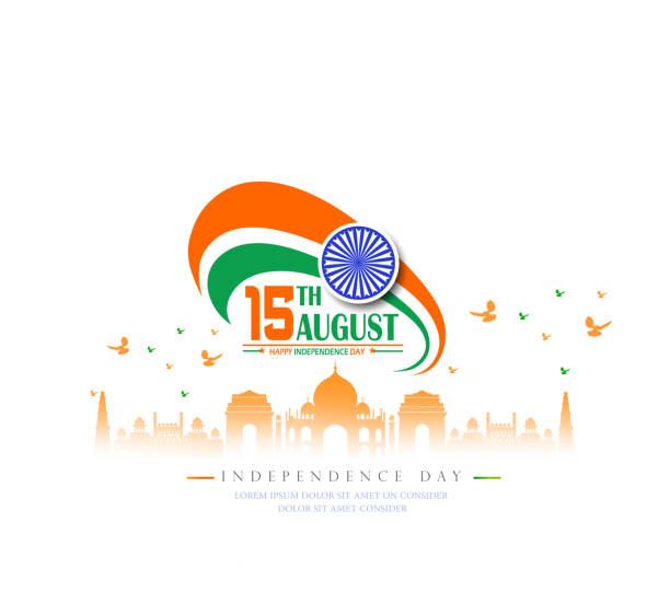 ilustraciones, imágenes clip art, dibujos animados e iconos de stock de 15 de agosto, día de la independencia de la india - indian flag flag india indian culture