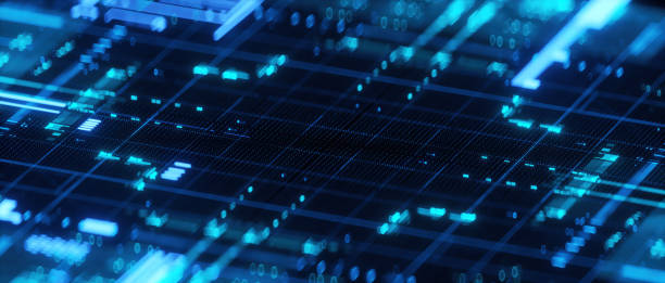 istock 3D rendering of cyberpunk AI. Circuit board. Technology background. Central Computer Processors CPU and GPU concept. Motherboard digital chip. Tech science background. 1406660539