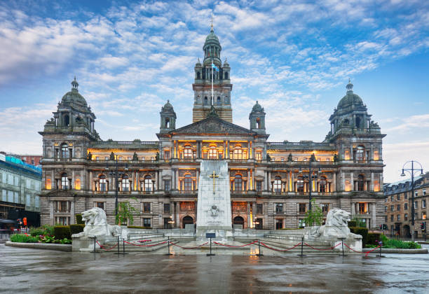 istock Glasgow City Chambers and George Square in Glasgow, Scotland 1406660845