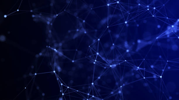 istock Abstract geometric background with connecting points and lines. Abstract blue digital background. Network concept. Big data complex with compounds. 3D rendering. 1406661583