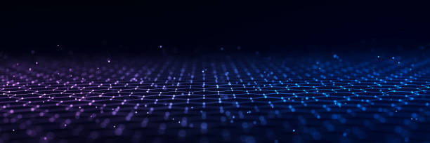 istock Futuristic perspective grid of hexagons. Futuristic honeycomb concept. Digital technology webflow. Big data visualization. 3D rendering. 1406662169