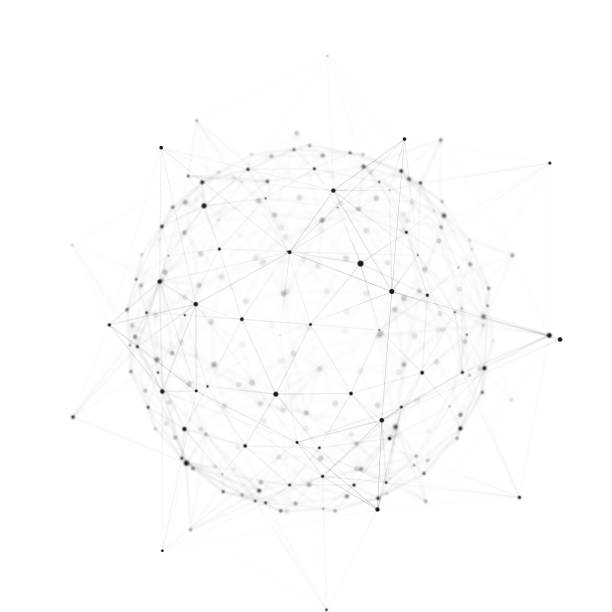 istock Sphere consisting of dots and lines on a white background. Network connection structure. Big data visualization. 3D rendering. 1406662748