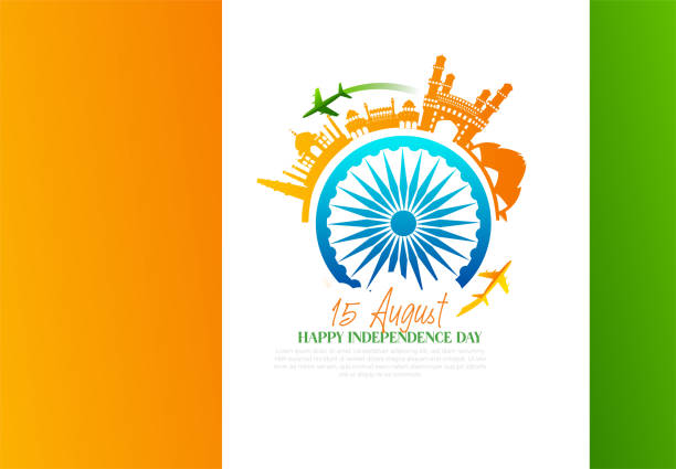 ilustraciones, imágenes clip art, dibujos animados e iconos de stock de 15 de agosto, día de la independencia de la india - bienvenido agosto