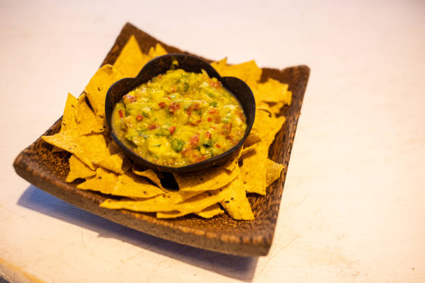 istock Nachos and guacamole on the plate 1406679435