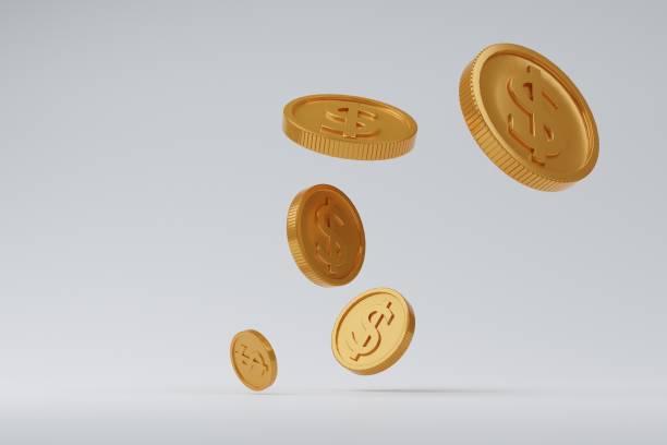 istock Gold coins on isolate white background,digital wallet. Shopping mobile app,coins Cashback and banking,money-saving.empty copy space,Isolate background.3D rendering illustration. 1406681962
