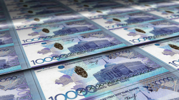 istock Kazakhstan Tenge note money printing concept 3d illustration 1406689303