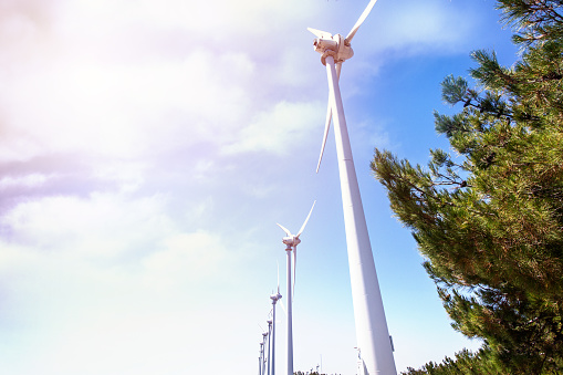 Power generation windmill grassland of Tibet